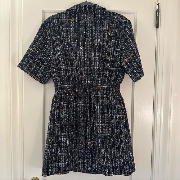 Sandro Paris Alizou double-breasted bouclé-tweed mini dress - Picture 3 of 11